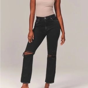 Abercrombie & Fitch Curve Love Mom High Rise Jeans, size 24